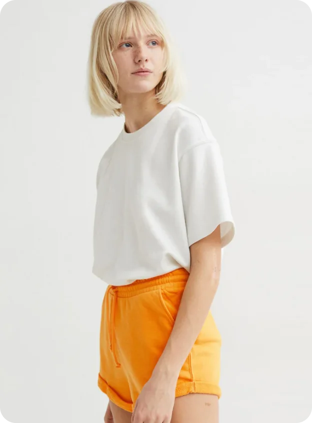 Oversize Beyaz Basic Tişört